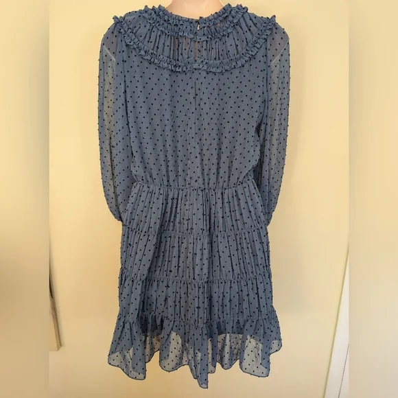 Sandro clip dot ruffled mini dress 38 - Picture 10 of 15